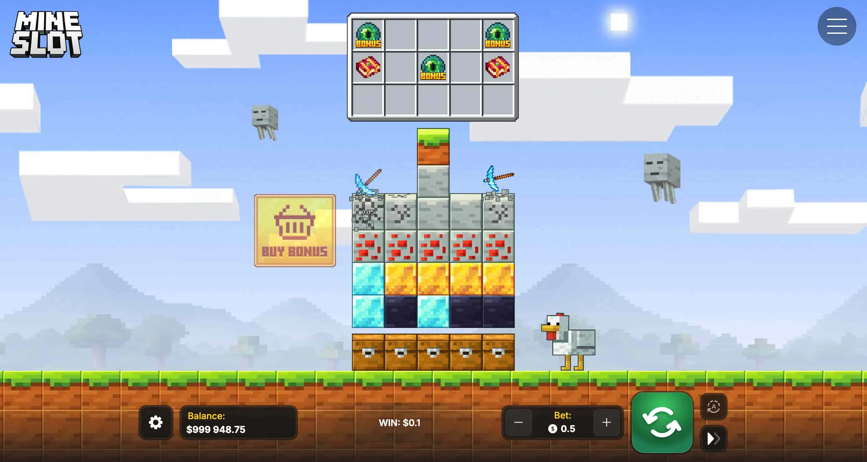 Demo gratuita de Mine Slot desarrollada por Inout